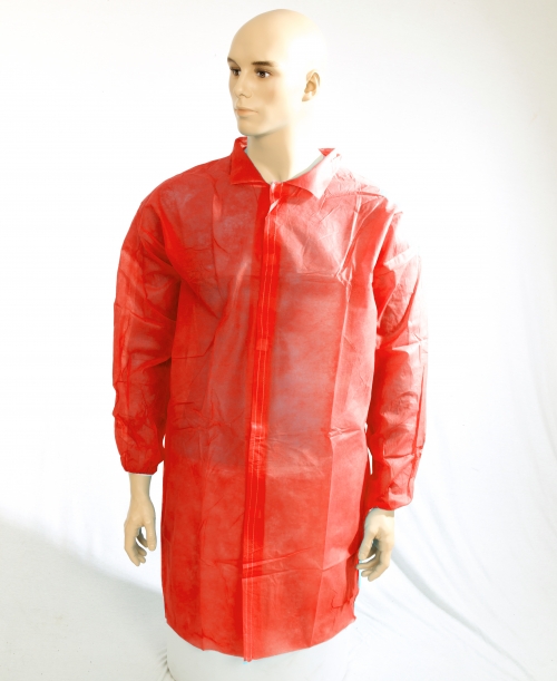 Hygienic Red Disposable Visitors Coats (Pack of 50) Creeds Direct