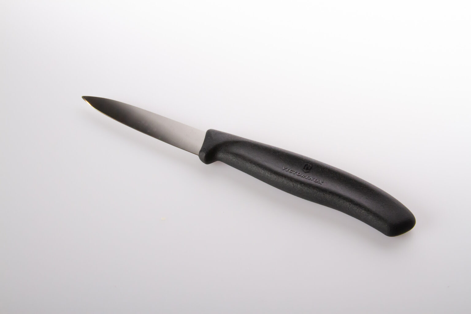 Small Knife Victorinox Plain Edge 8cm (3 inch) Black (Pointed Tip