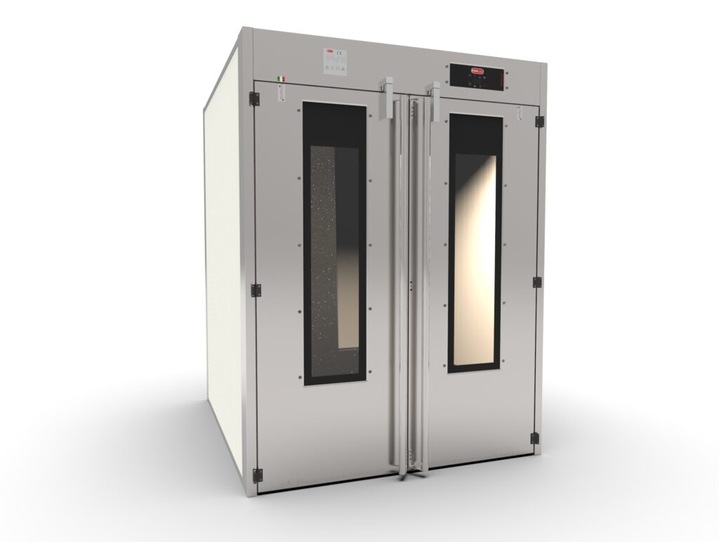 The LieviReal LR2P2 Prover With 2 Door proofing cabinets have been designed to be installed together with other Real Forni ovens, being a perfect match in terms of dimensions and design. 